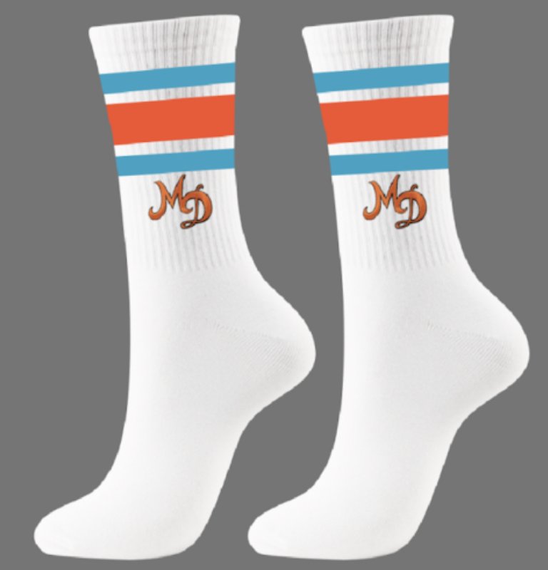 MD Vibz White Socks